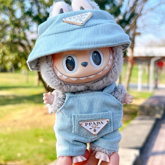 TT™ LABUBU DOLL | Blue - Prada Corduroy